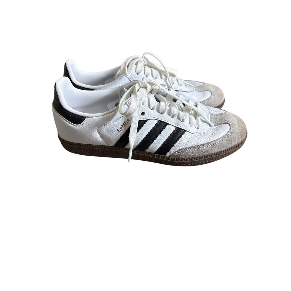 Adidas Black White OG Samba Tennis Shoes Sz 6